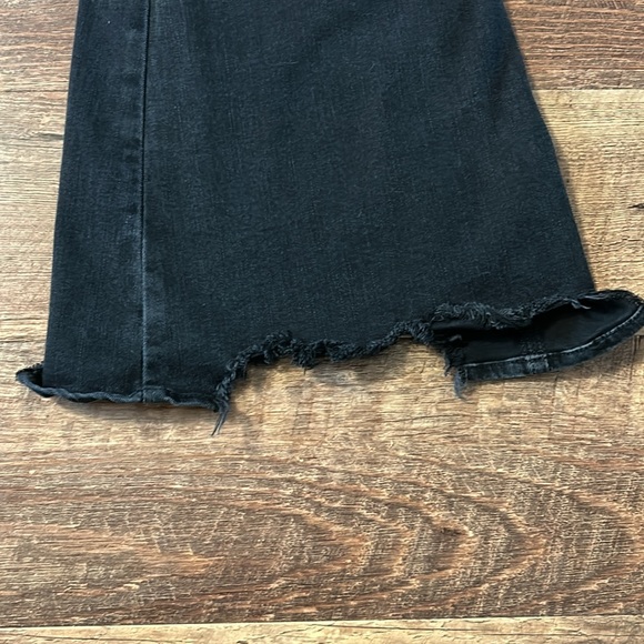 Western bell bottom flare distressed high waist jeans - Picture 2 of 6